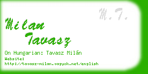 milan tavasz business card